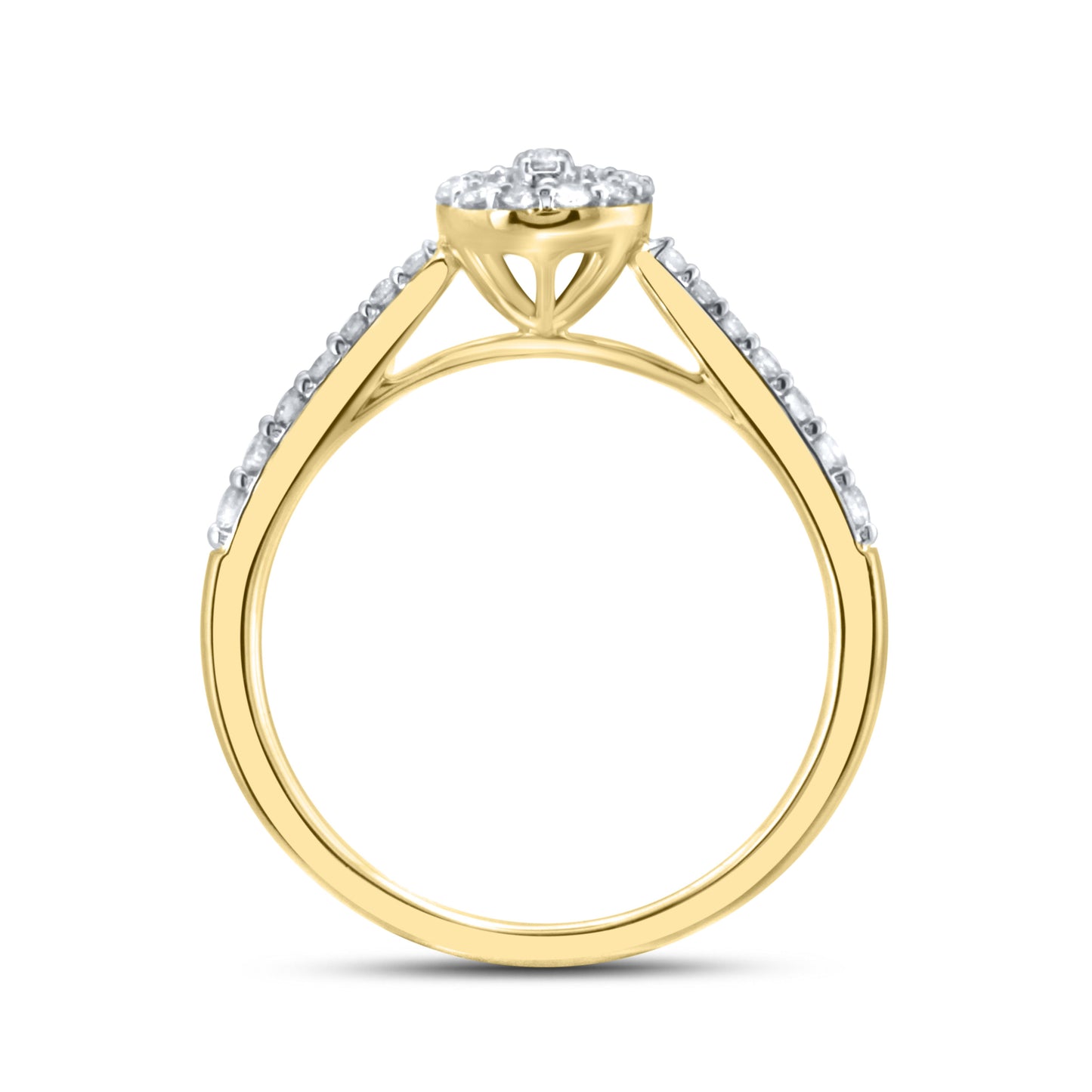 14kt yellow gold 0.30ctw Tear drop Diamond Ring