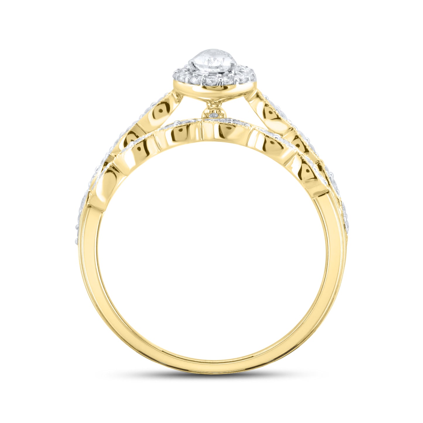 14kt Yellow Gold 0.52 CTW Diamond Bridal Ring Set