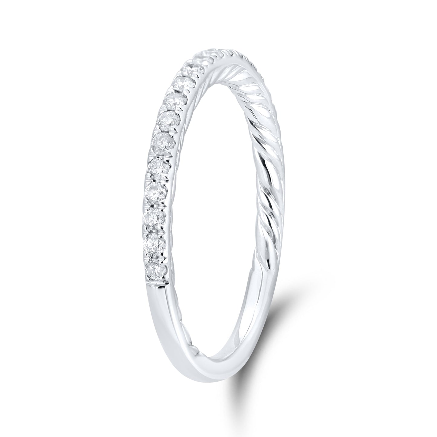 14kt White Gold 0.27 CTW Natural Diamond Band