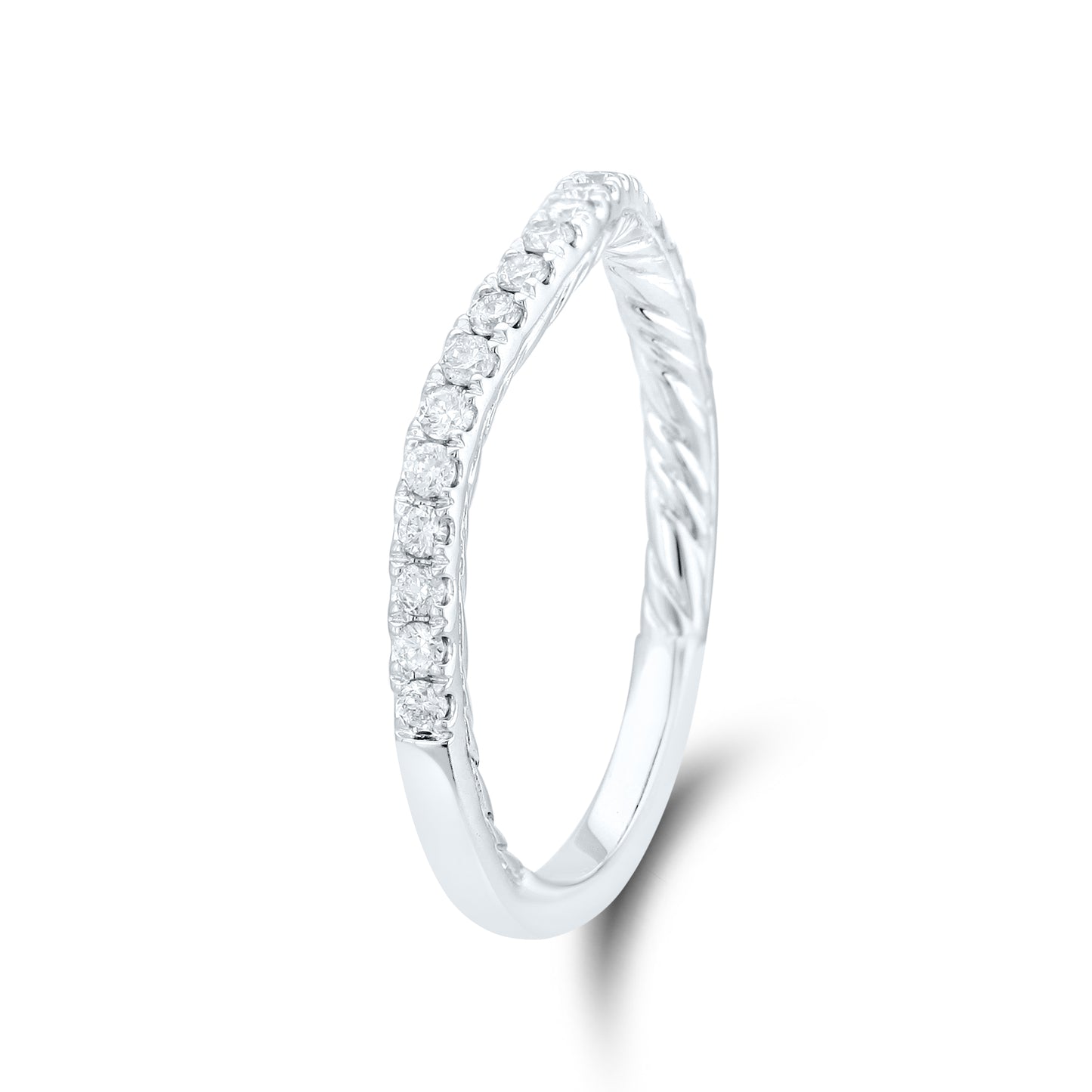 14kt White Gold 0.26 CTW Natural Diamond Band