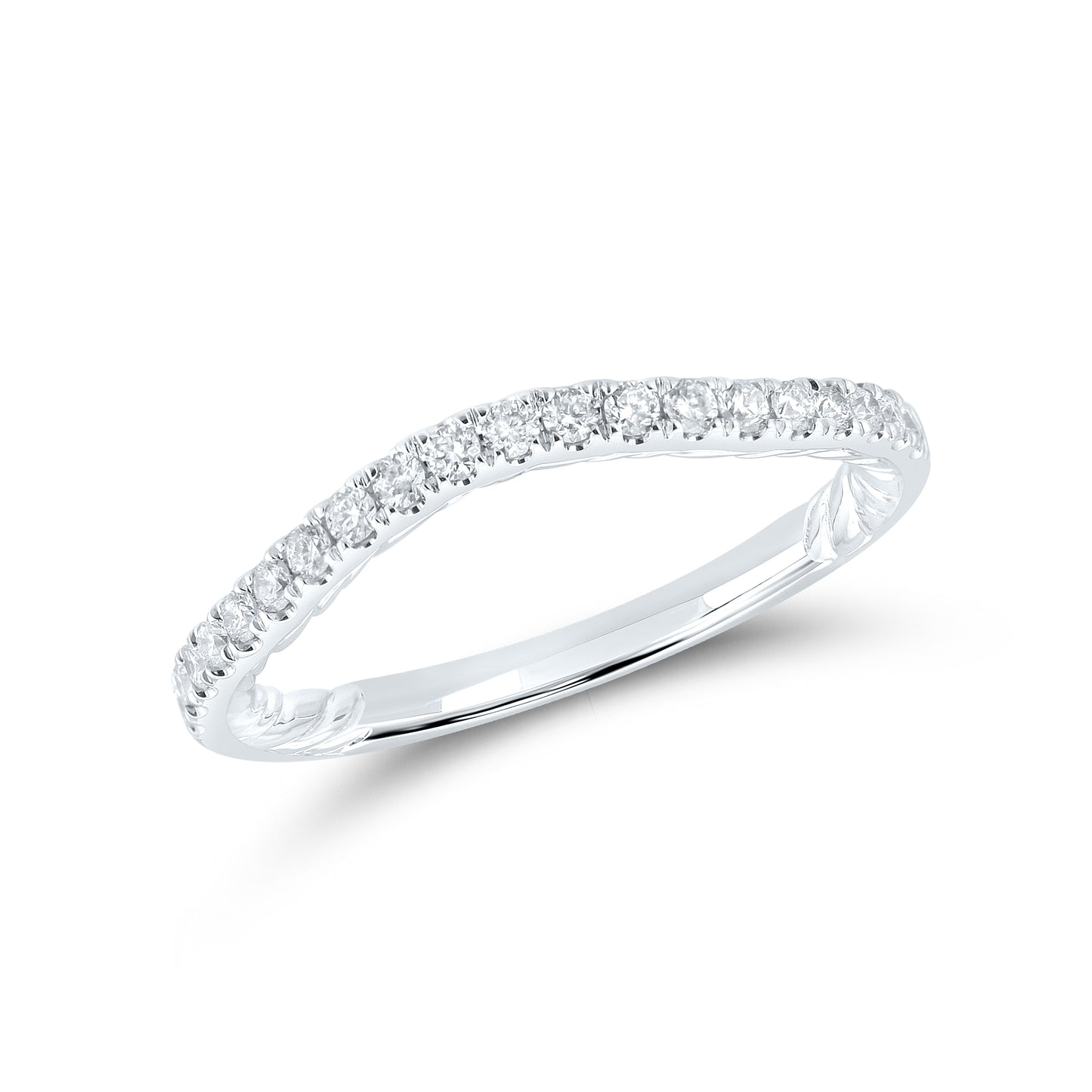 14kt White Gold 0.26 CTW Natural Diamond Band
