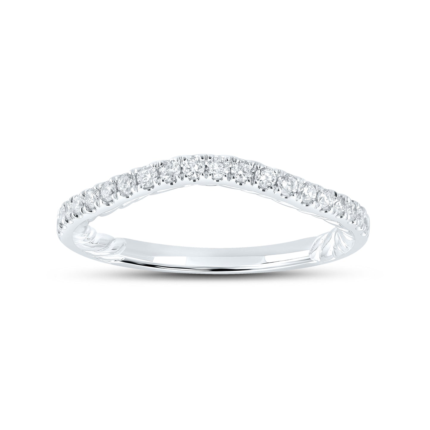 14kt White Gold 0.26 CTW Natural Diamond Band