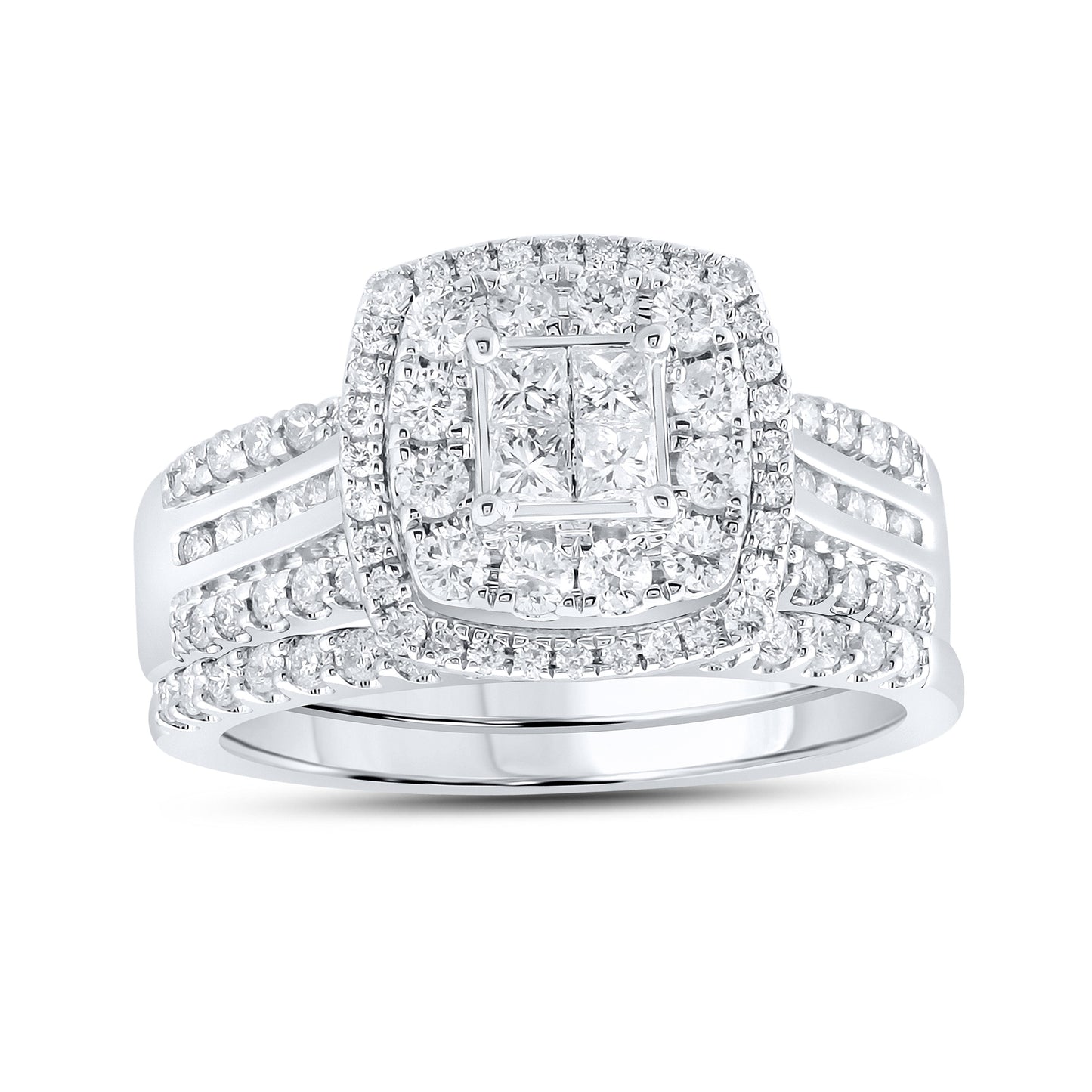 14kt White Gold 1ctw Diamond Bridal Ring Set