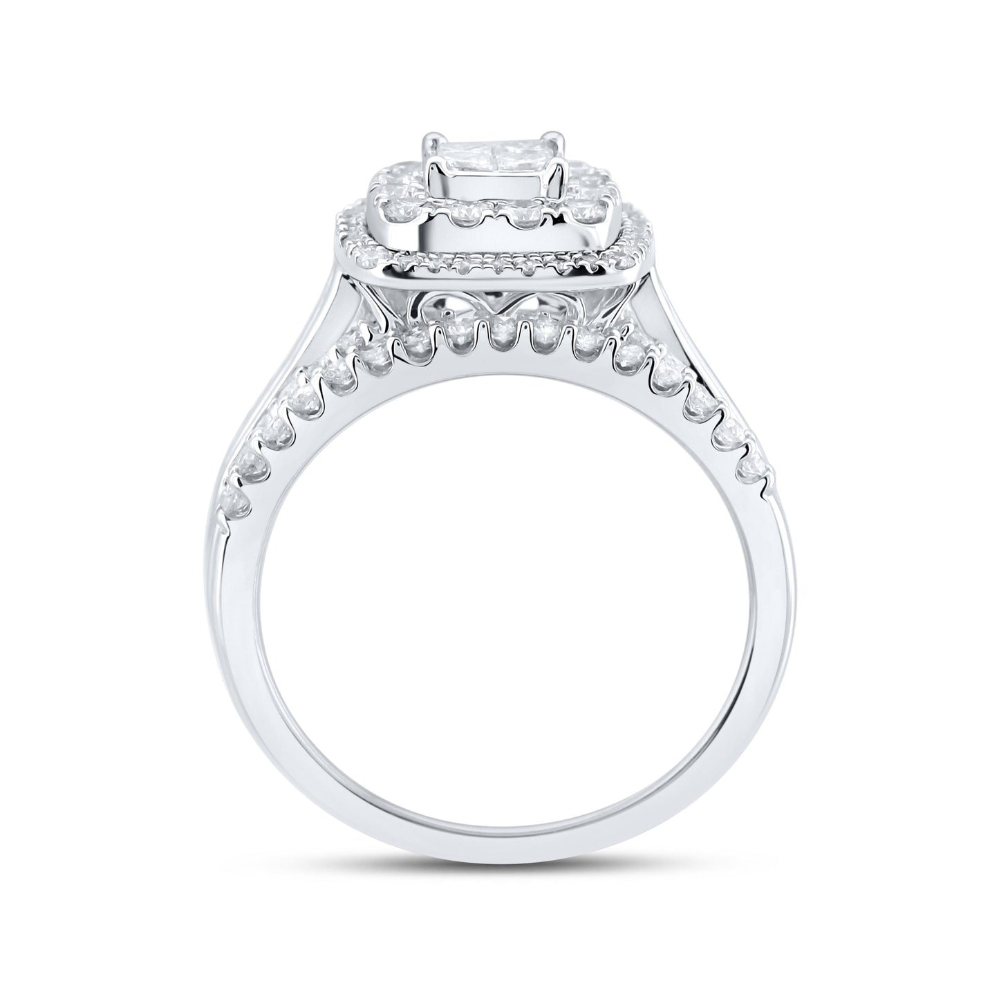 14kt White Gold 1ctw Diamond Bridal Ring Set