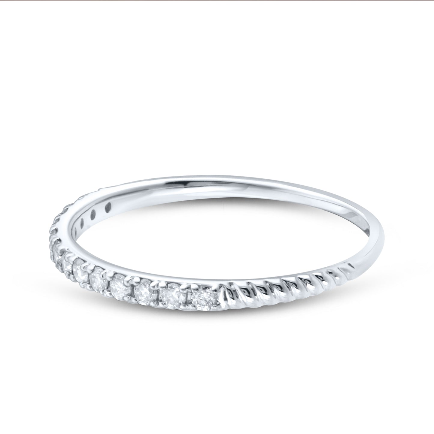 14kt White Gold 0.20 CTW Natural Diamond Band