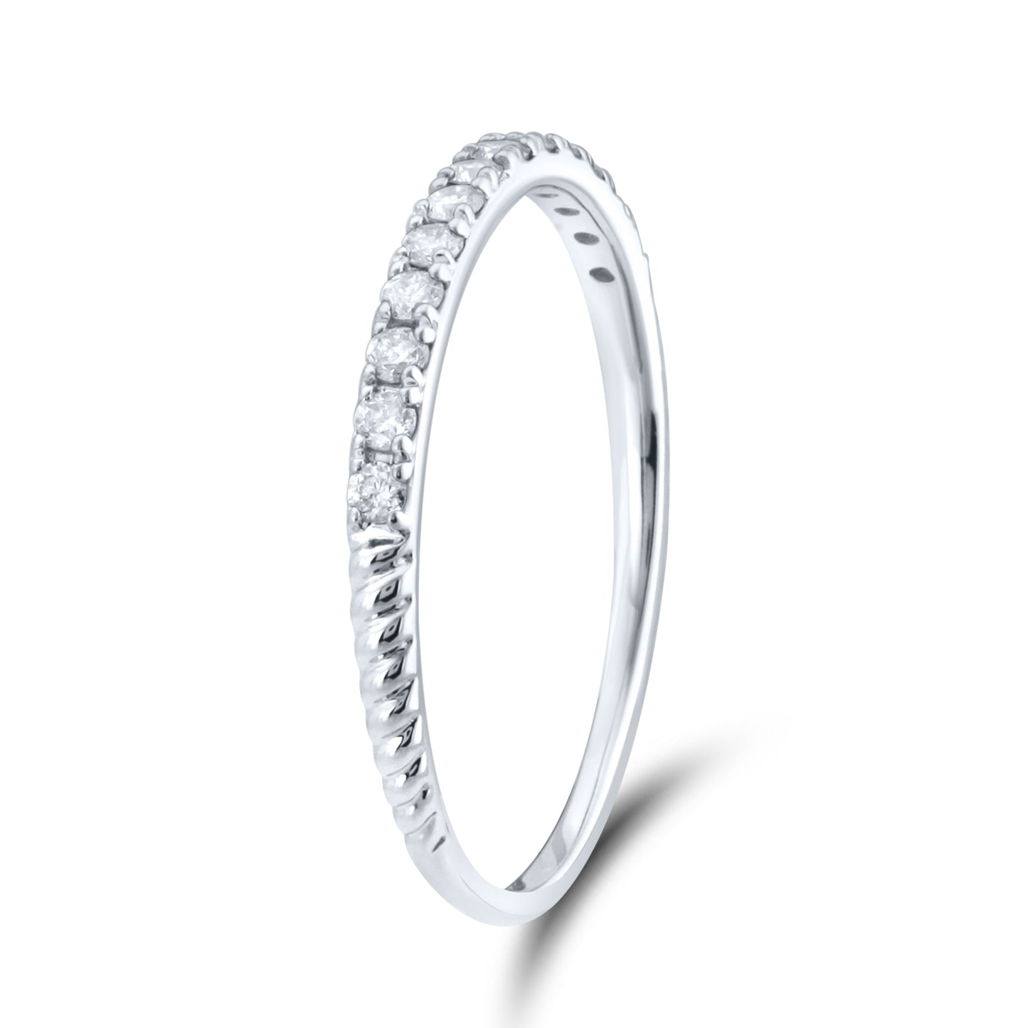 14kt White Gold 0.20 CTW Natural Diamond Band