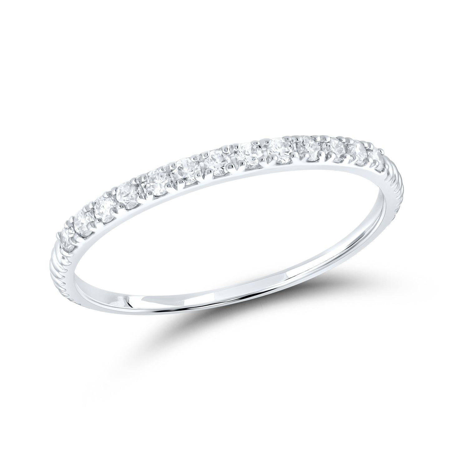 14kt White Gold 0.20 CTW Natural Diamond Band
