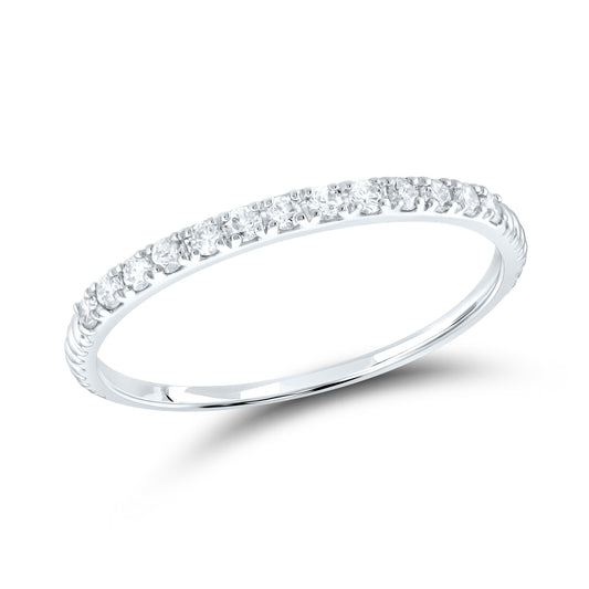 14kt White Gold 0.20 CTW Natural Diamond Band