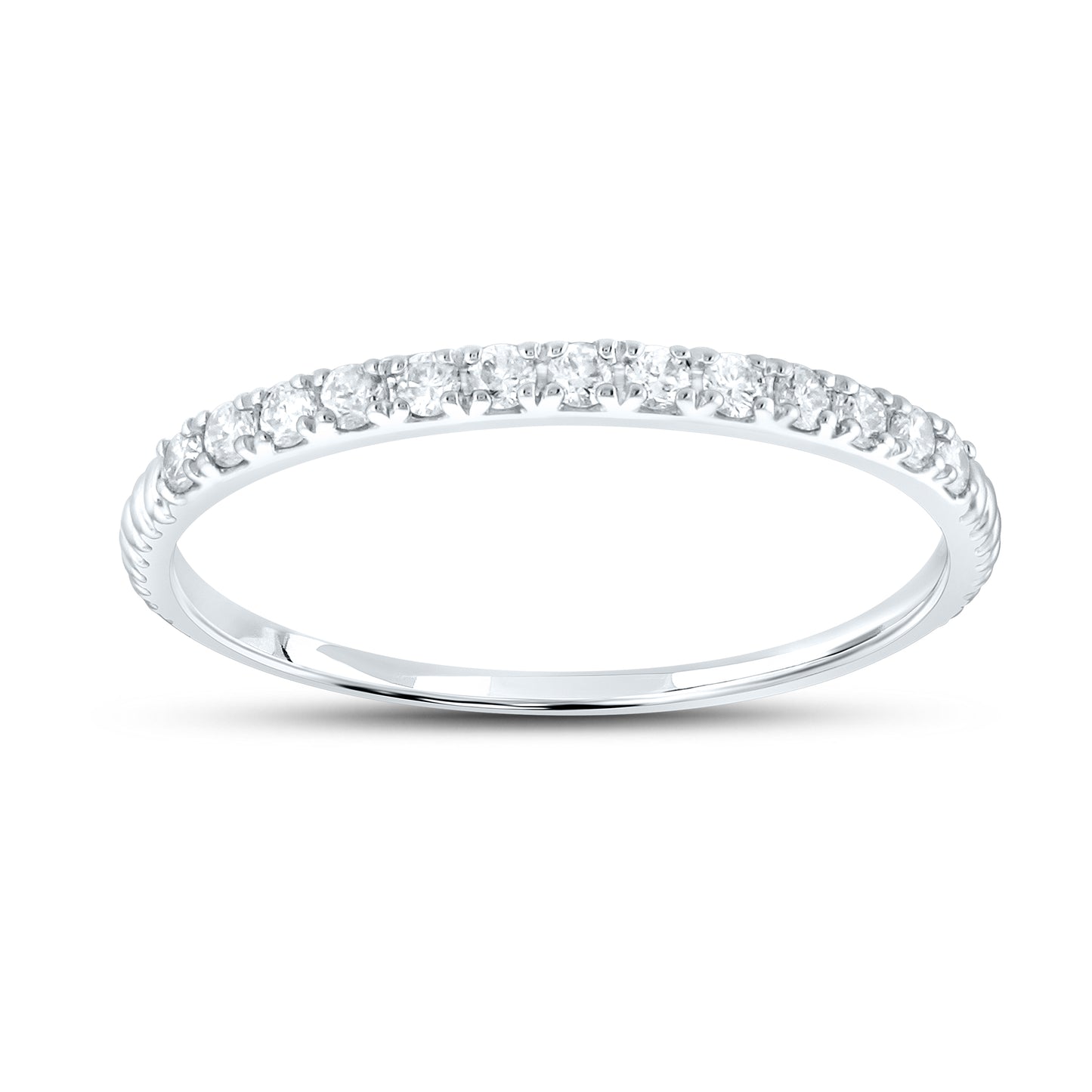 14kt White Gold 0.20 CTW Natural Diamond Band