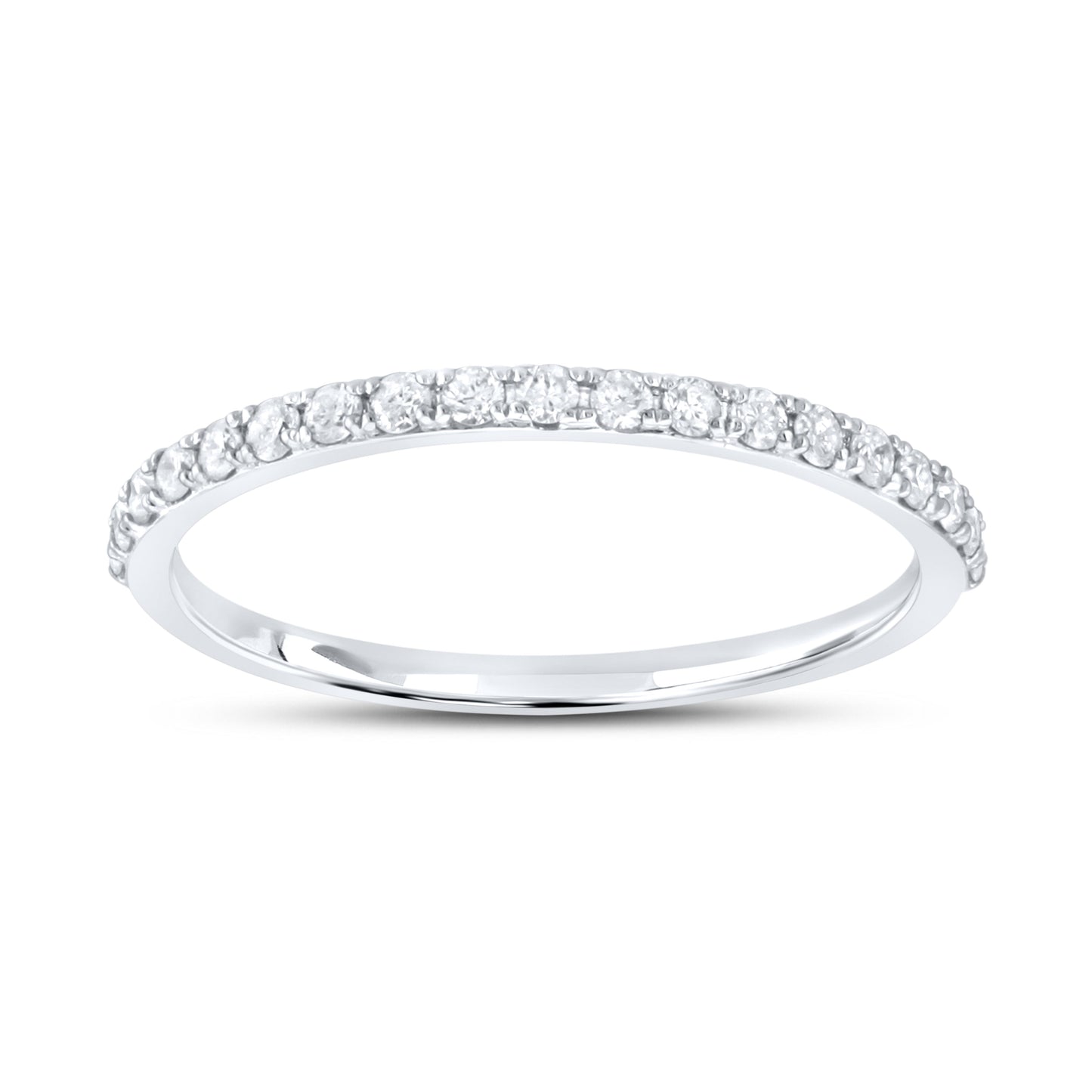 14k White Gold 0.25 CTW Natural Diamond Band
