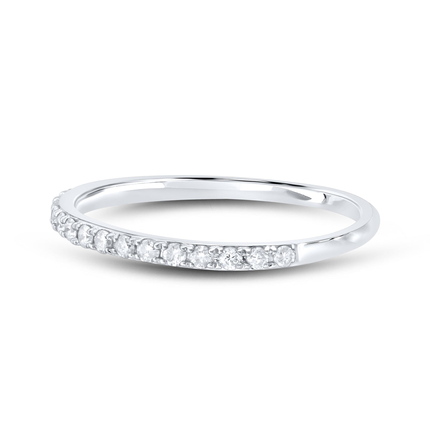 14k White Gold 0.25 CTW Natural Diamond Band