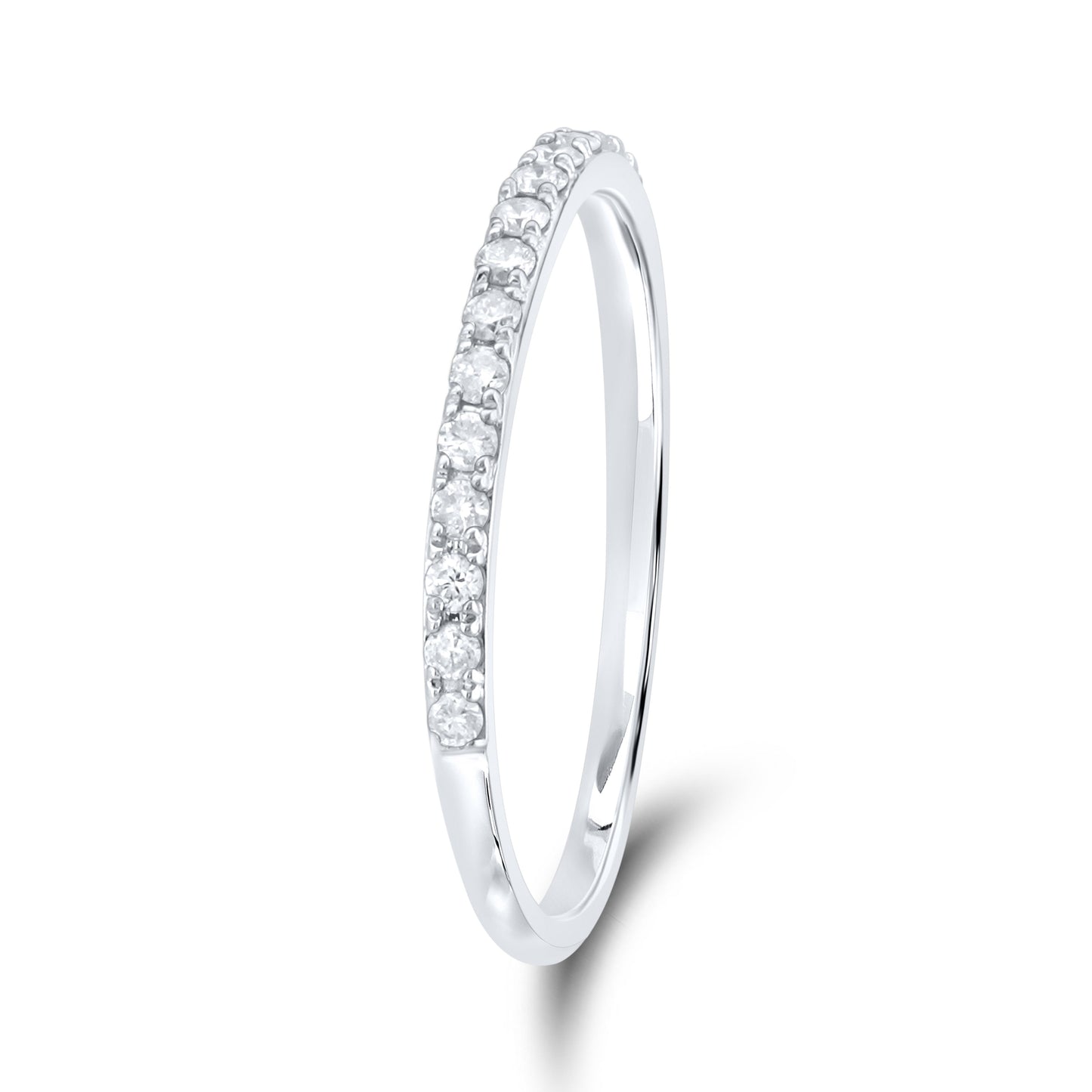 14k White Gold 0.25 CTW Natural Diamond Band