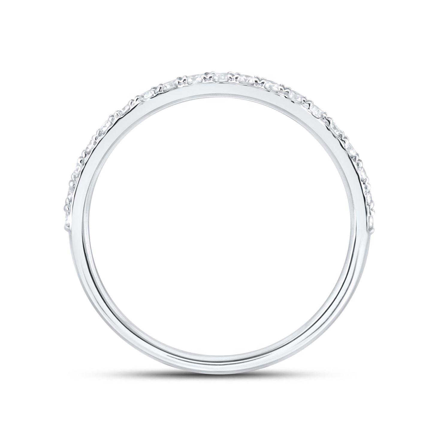 14k White Gold 0.25 CTW Natural Diamond Band