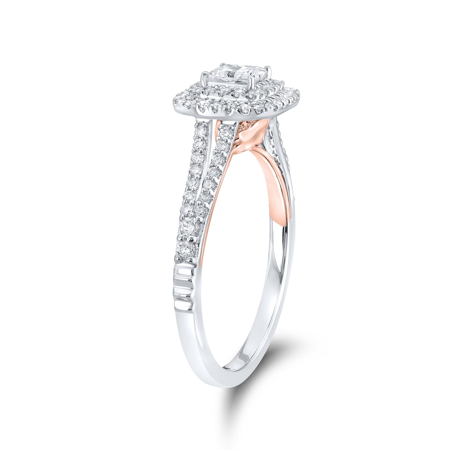 14KT WHITE GOLD 0.75 CTW DIAMOND ENGAGEMENT RING