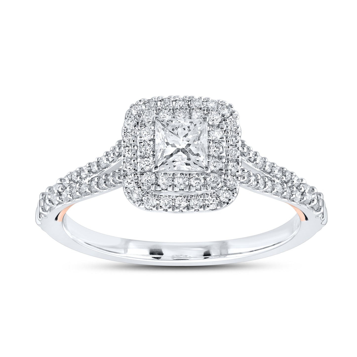 14KT WHITE GOLD 0.75 CTW DIAMOND ENGAGEMENT RING