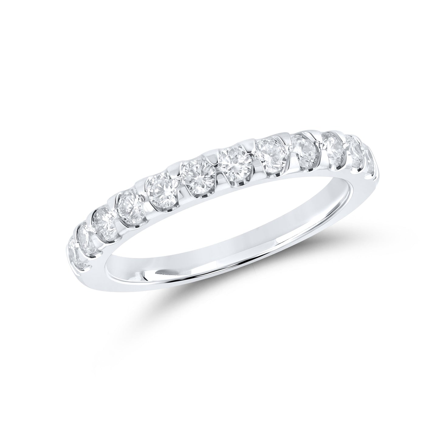 14kt White Gold 0.60 CTW Natural Diamond Band