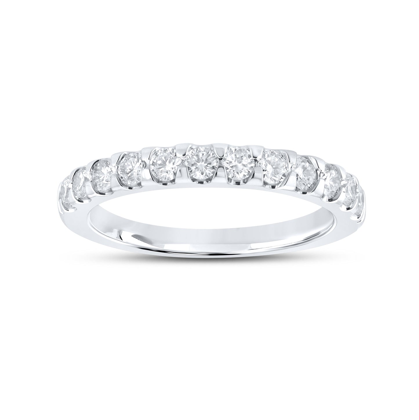 14kt White Gold 0.60 CTW Natural Diamond Band