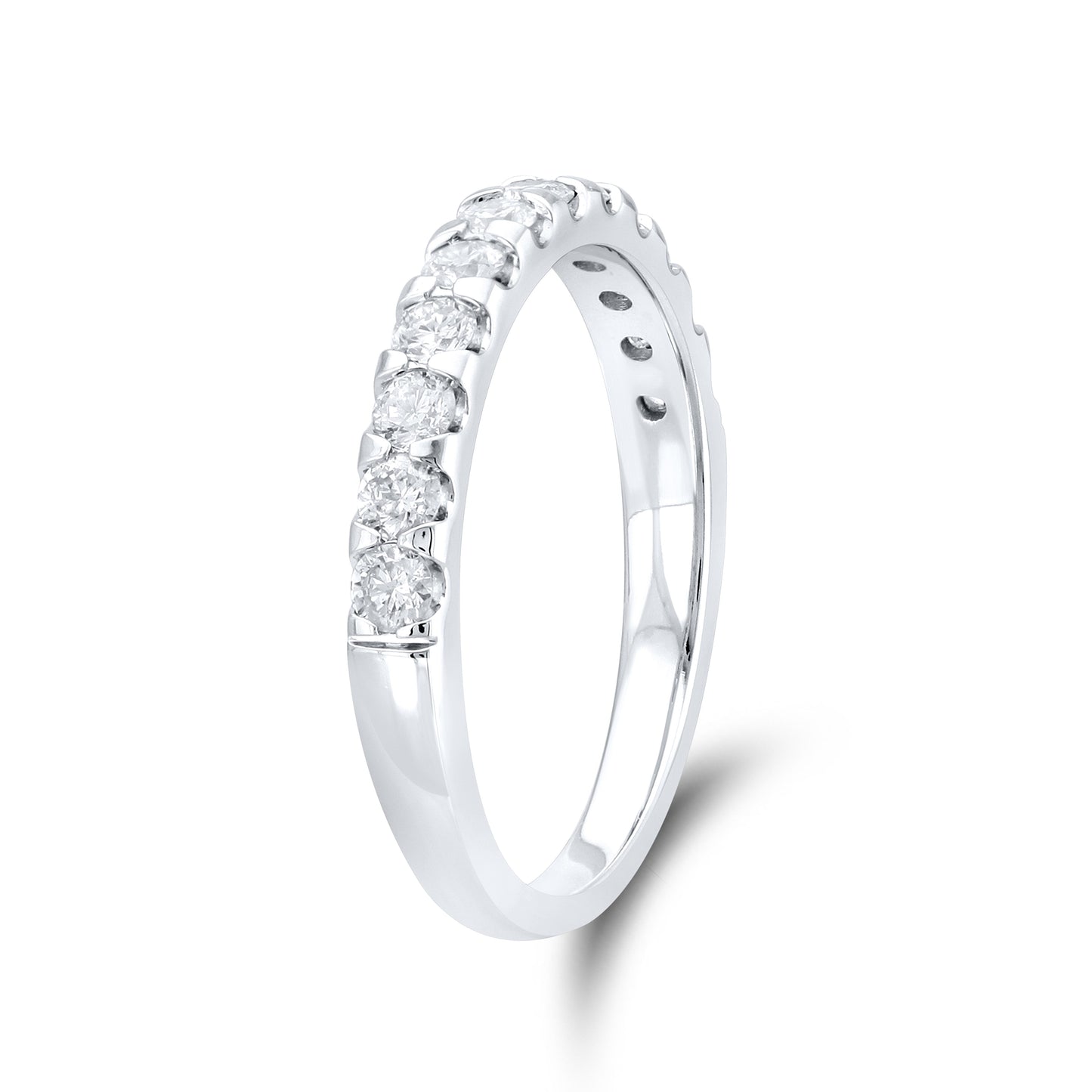 14kt White Gold 0.60 CTW Natural Diamond Band