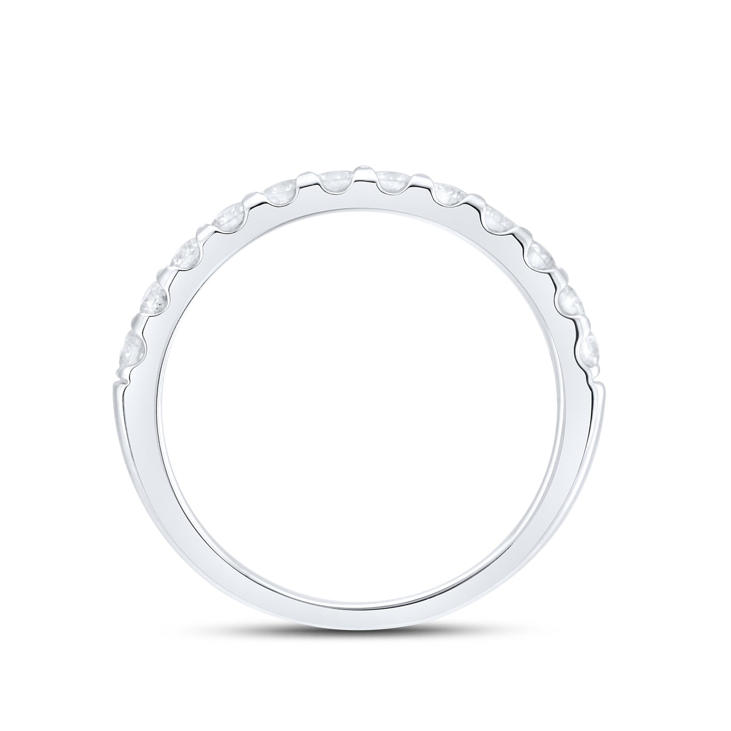 14kt White Gold 0.60 CTW Natural Diamond Band