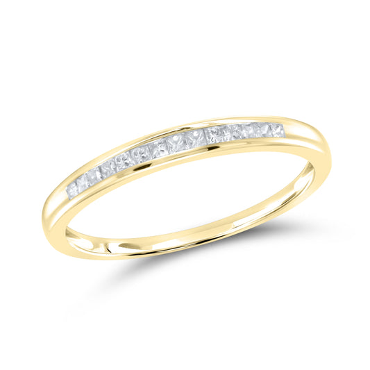 14kt Yellow Gold 0.16 CTW Ladies Diamond Band