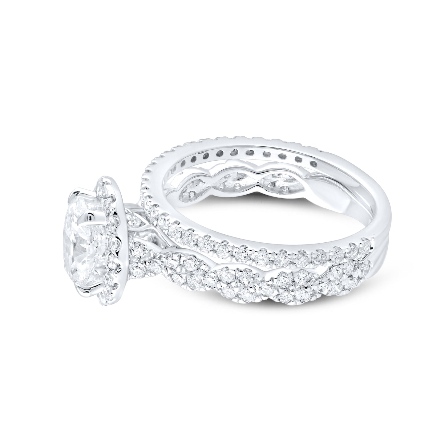 14kt White Gold 2 CTW Oval Lab Diamond Ring
