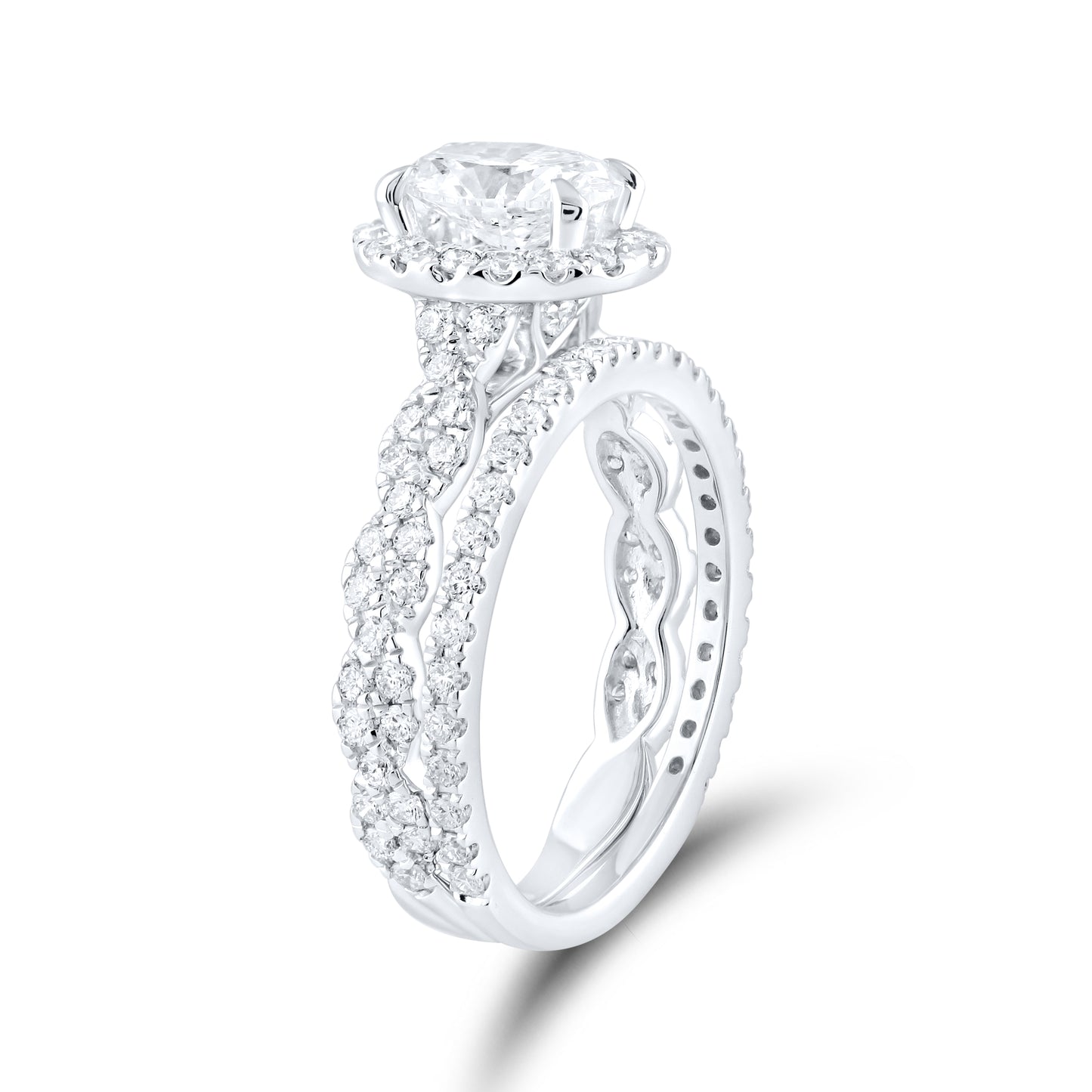 14kt White Gold 2 CTW Oval Lab Diamond Ring