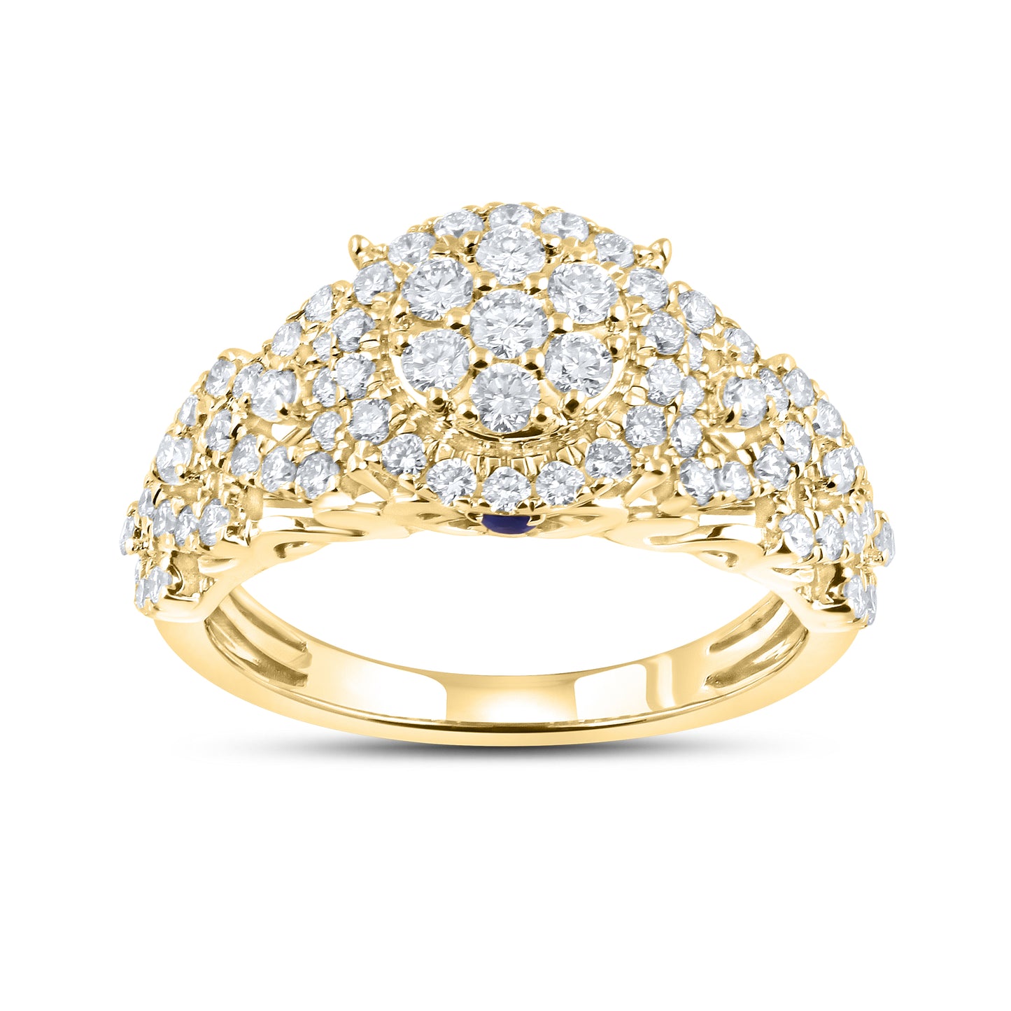 14kt Yellow Gold 1.25 CTW  Lab Diamond Bridal Ring Set