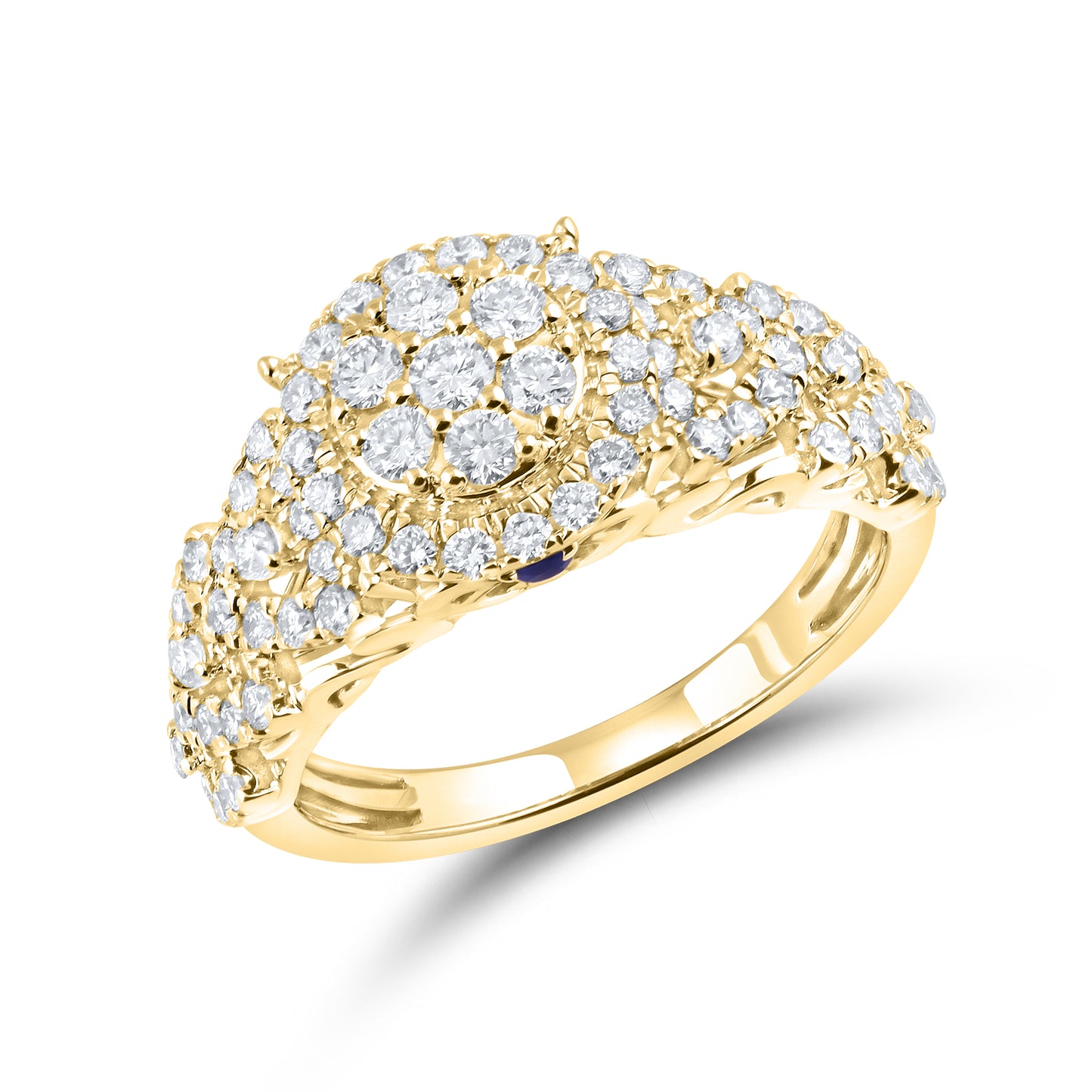 14kt Yellow Gold 1.25 CTW  Lab Diamond Bridal Ring Set