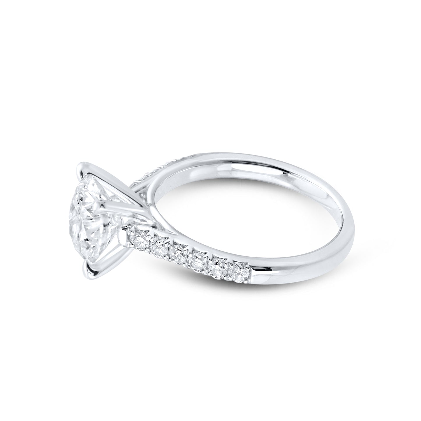 14kt White Gold 2.25 CTW Round Lab Diamond Ring