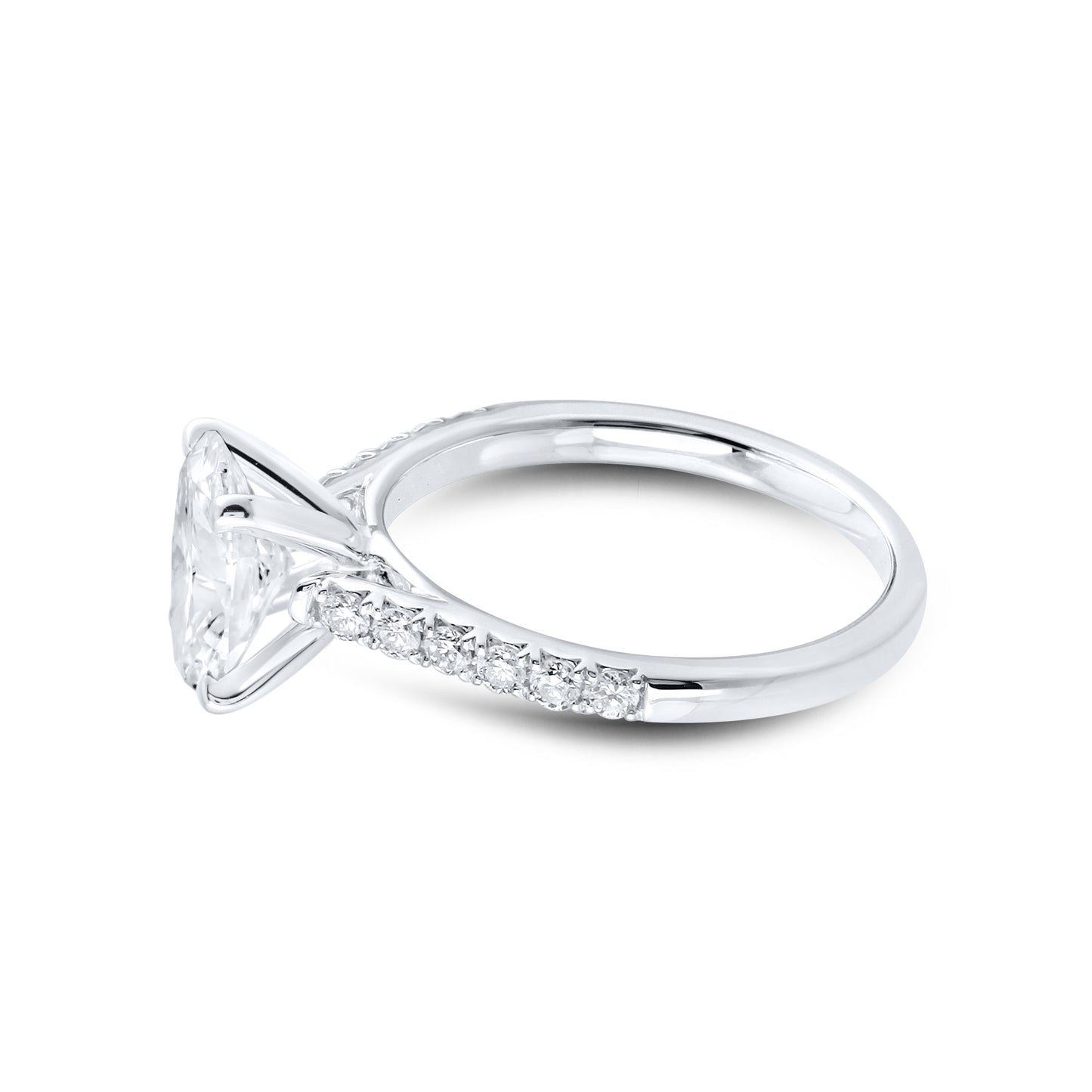 14kt White Gold 2 CTW Oval Lab Diamond Ring
