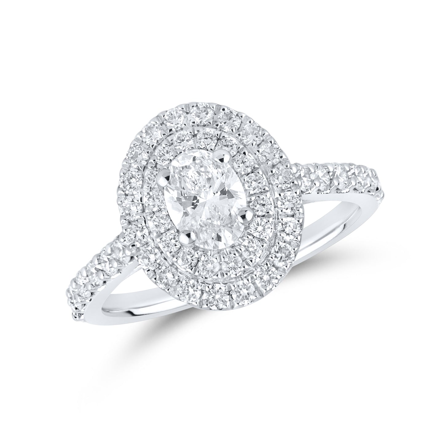 10kt White Gold 1.66 CTW Lab Diamond Ring