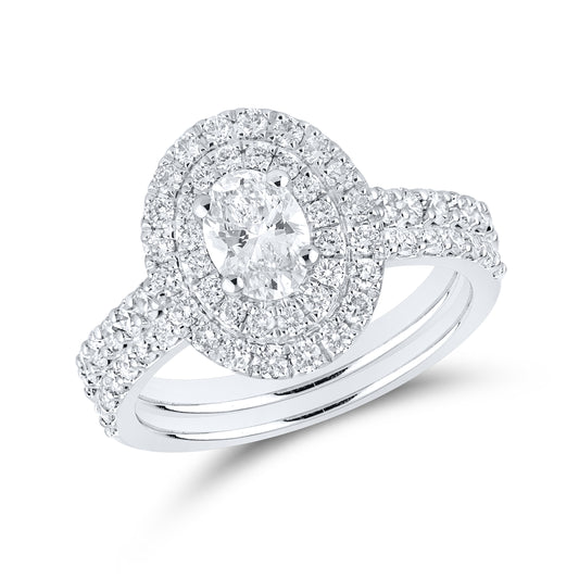 10kt White Gold 1.66 CTW Lab Diamond Ring