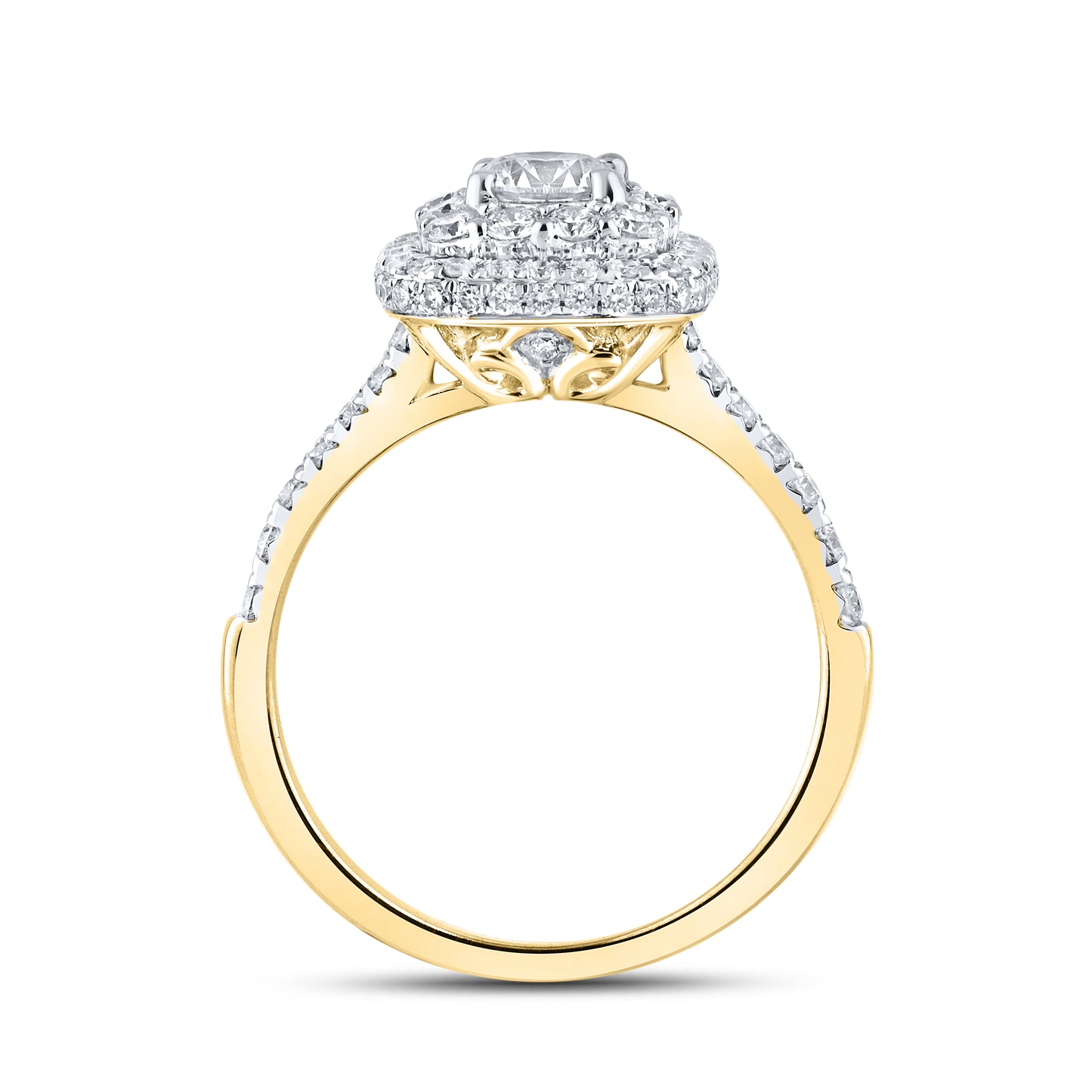 10kt Yellow Gold 1.54 CTW Lab Diamond Ring