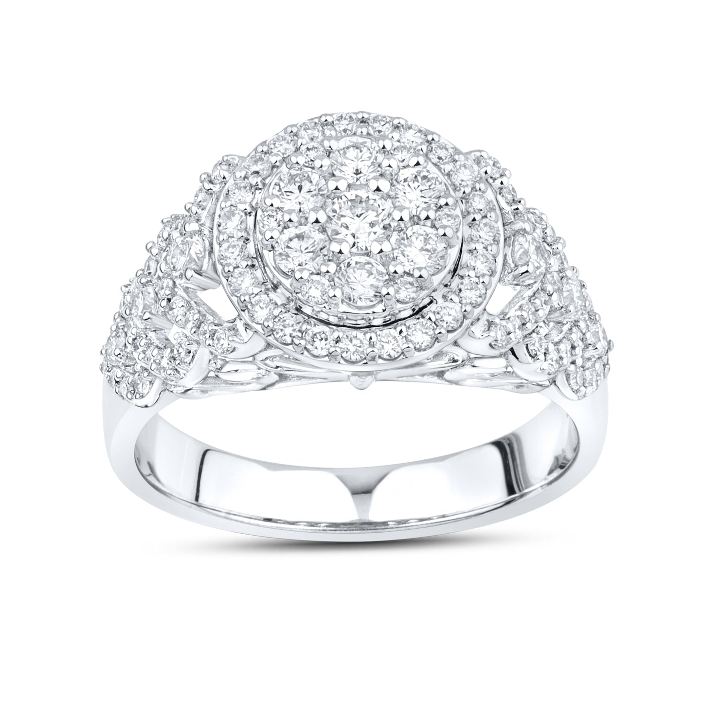 14kt White Gold 1.15 CTW Lab Diamond Ring Bridal Ring Set