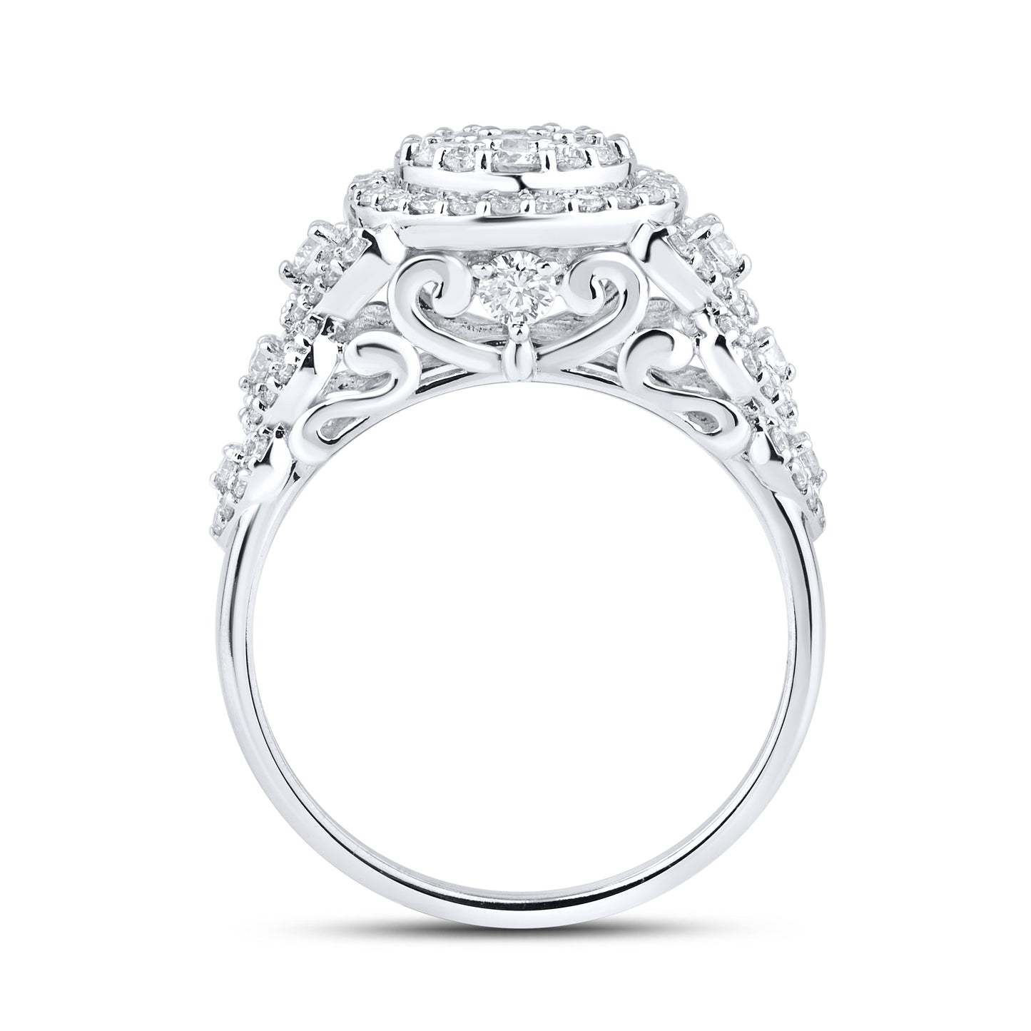 14kt White Gold 1.15 CTW Lab Diamond Ring Bridal Ring Set