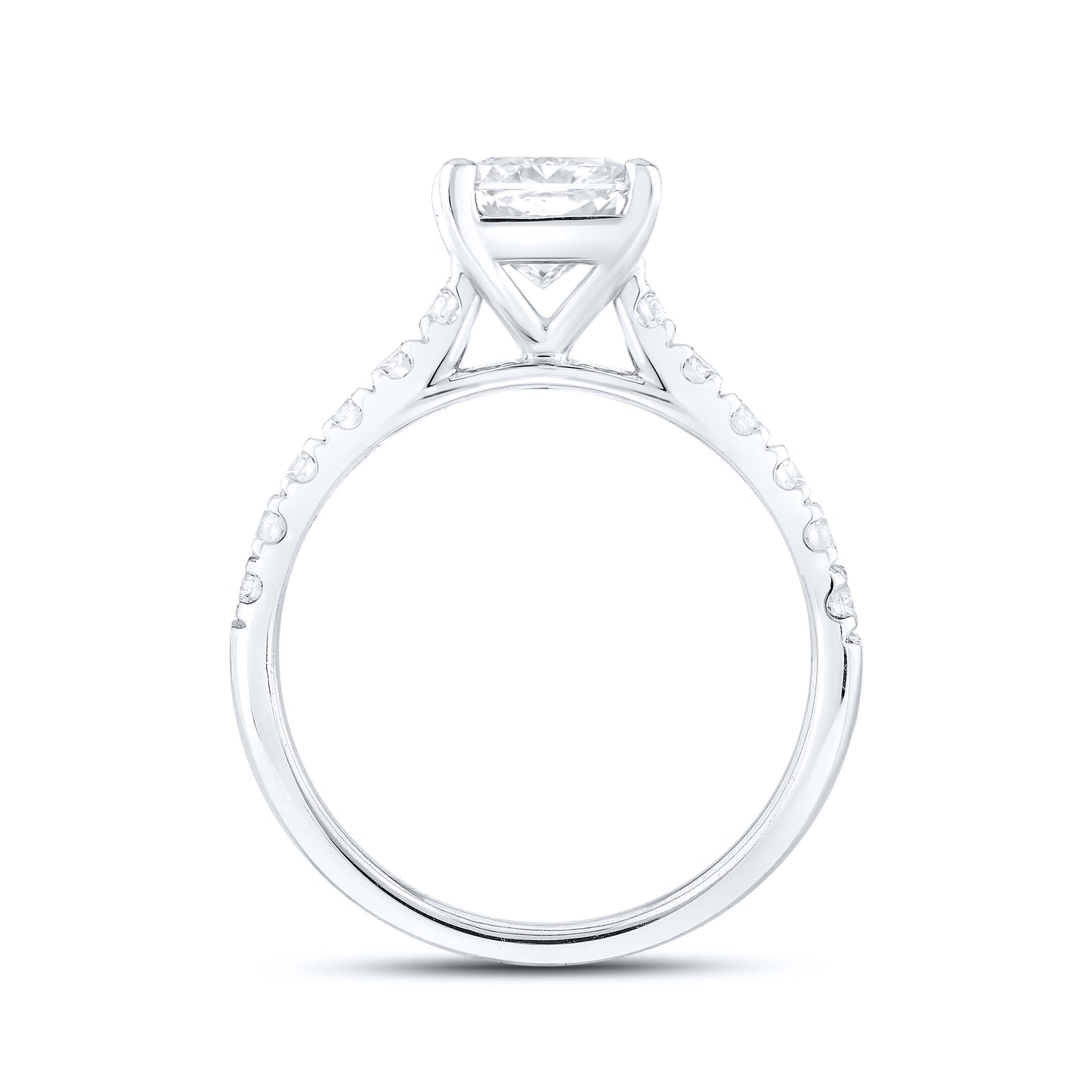 14kt White Gold 3.12ctw lab Diamond bridal set