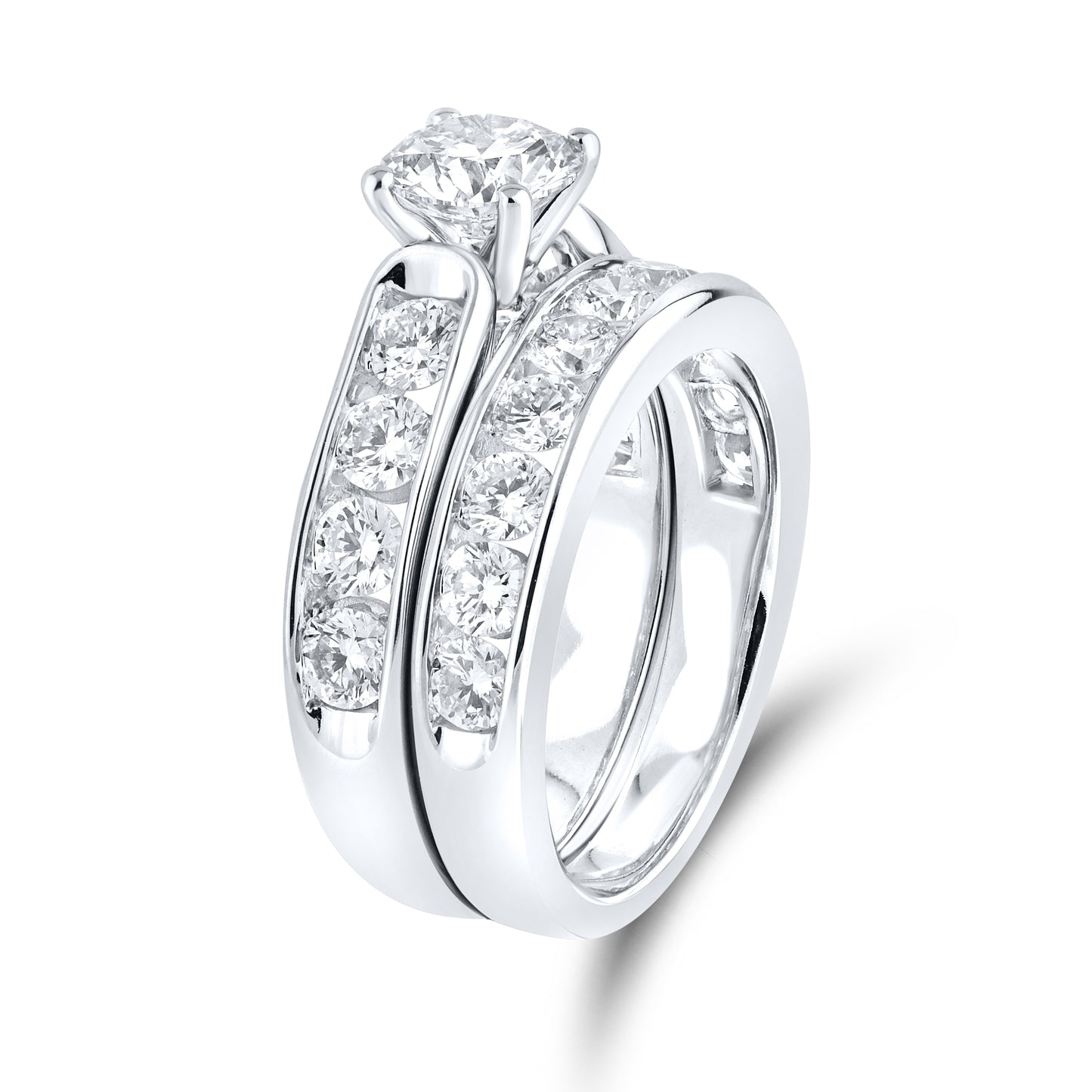 10kt White Gold 3.06 CTW Lab Diamond Ring