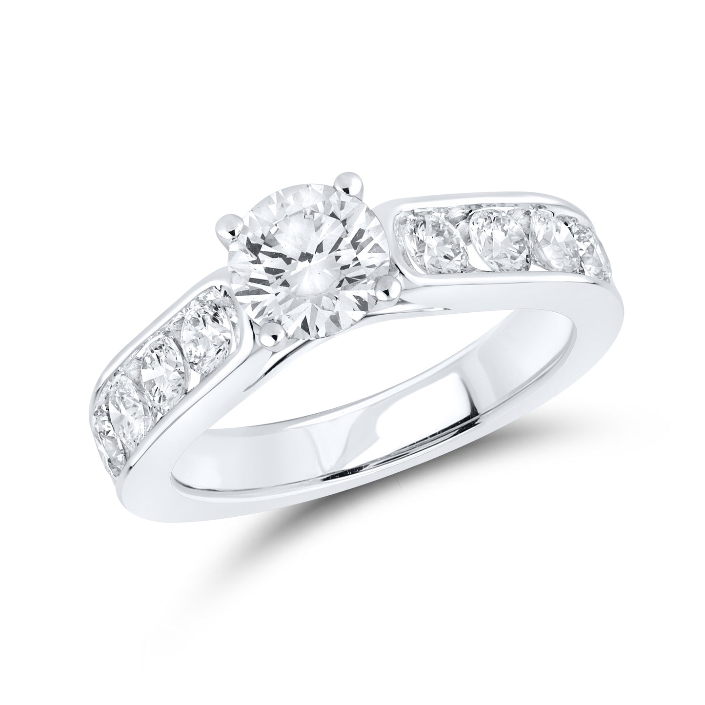 10kt White Gold 3.06 CTW Lab Diamond Ring