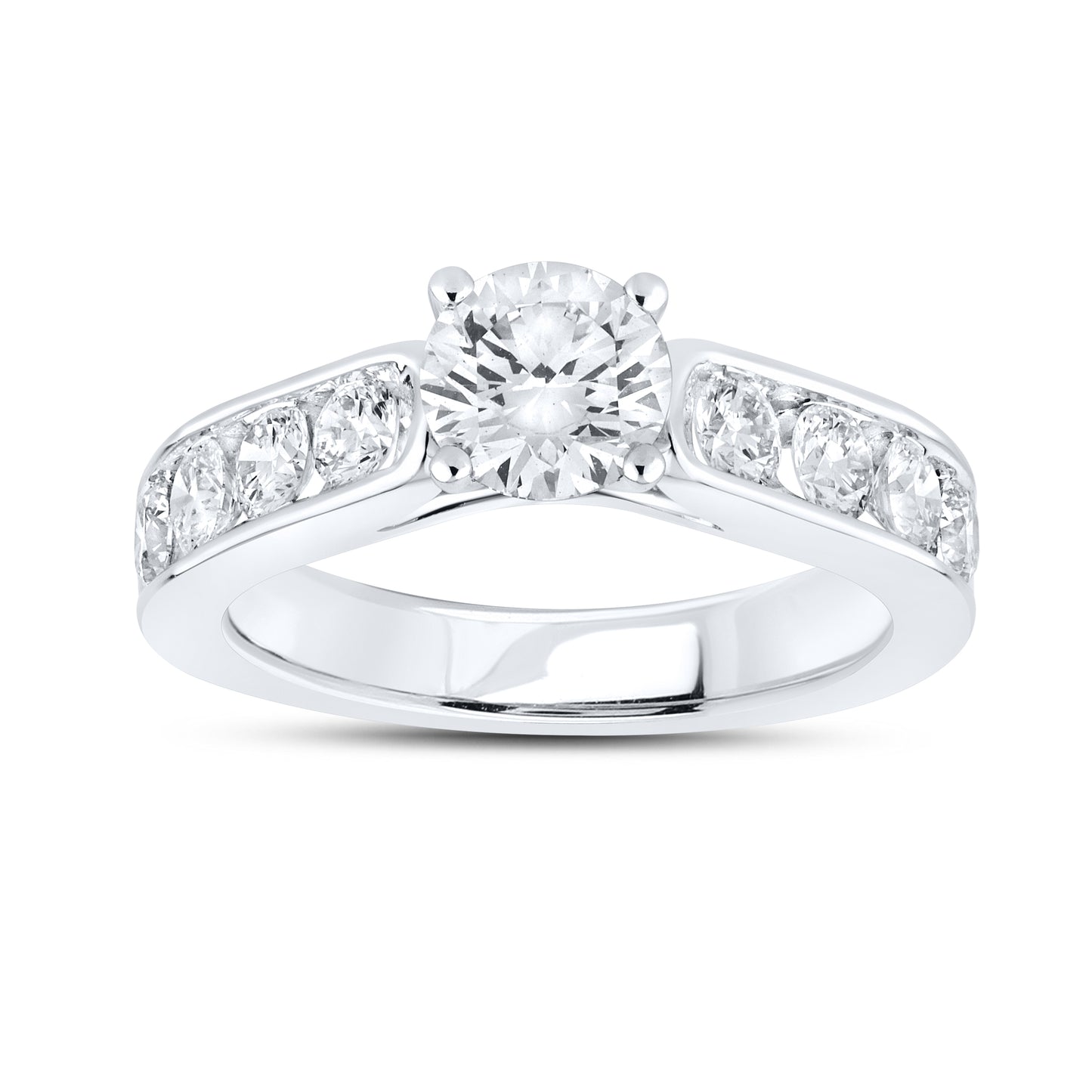 10kt White Gold 3.06 CTW Lab Diamond Ring