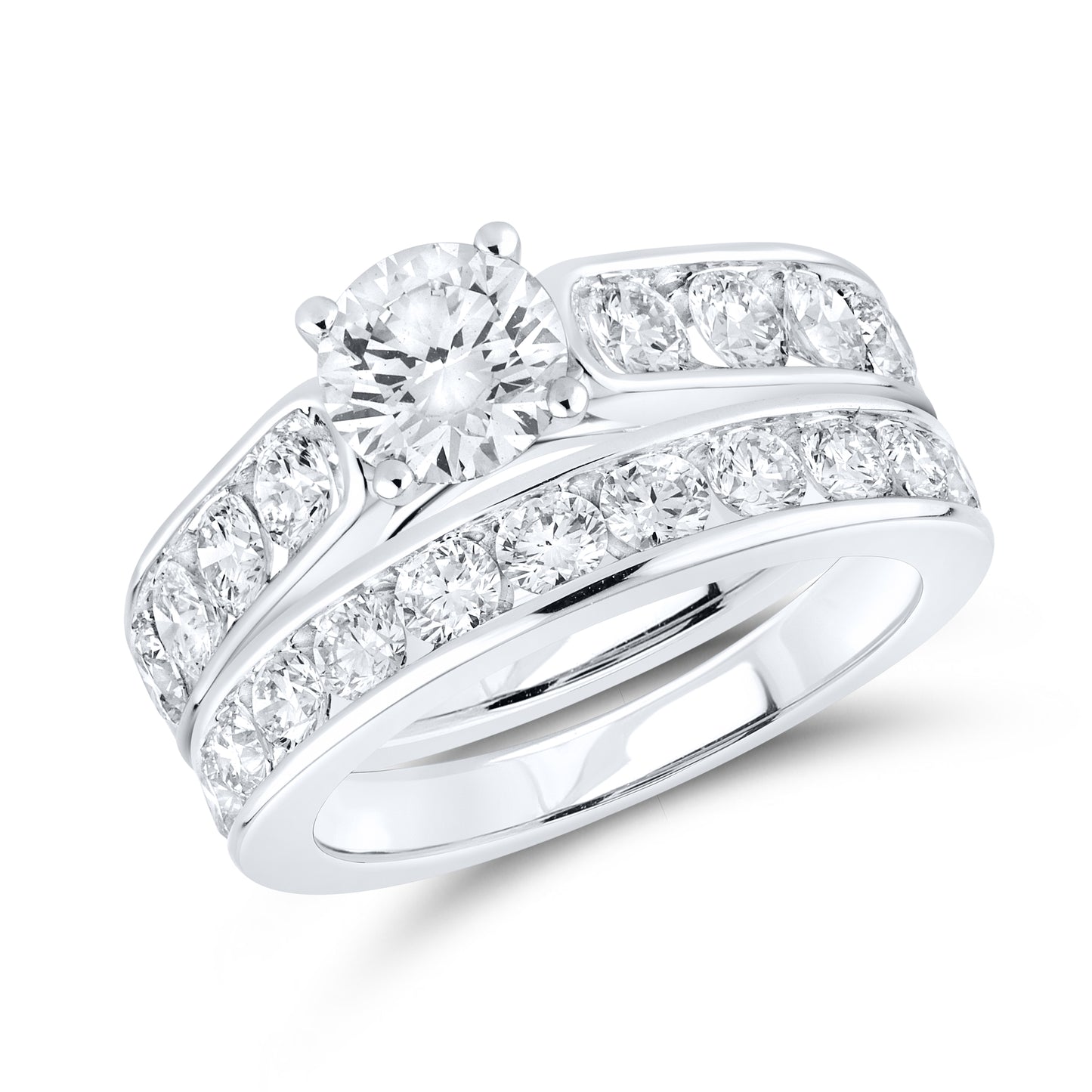 10kt White Gold 3.06 CTW Lab Diamond Ring