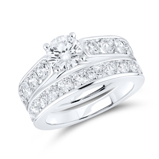 10kt White Gold 3.06 CTW Lab Diamond Ring