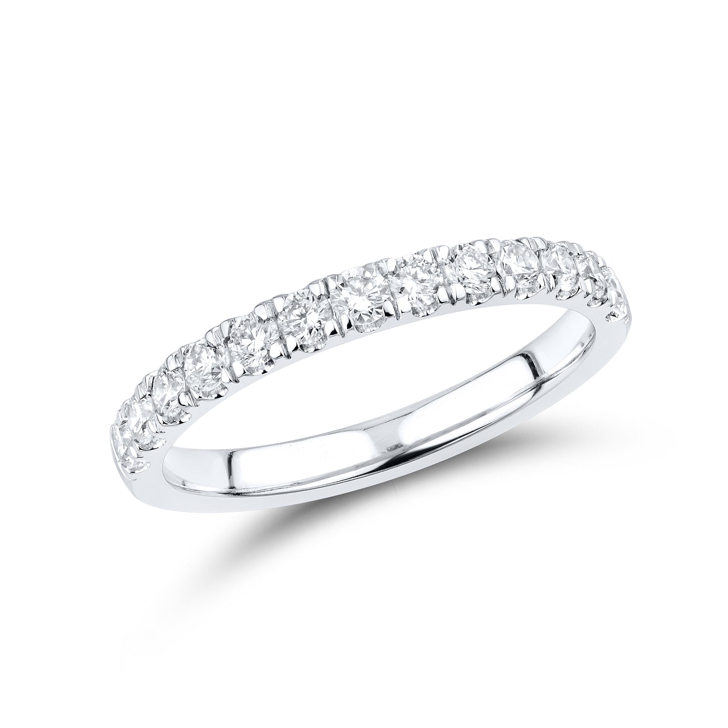14kt White Gold 3 CTW Square Princess Lab Diamond Engagement Bridal Ring Set
