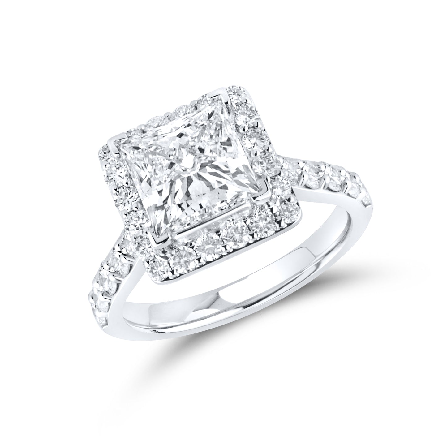 14kt White Gold 5.02 CTW Lab Diamond Bridal Set