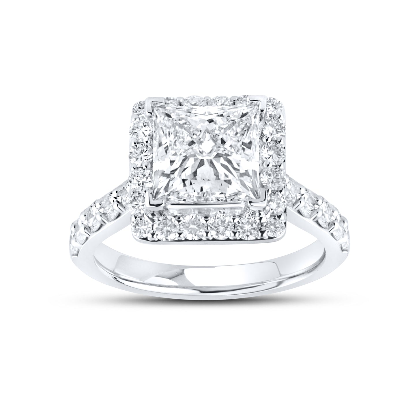 14kt White Gold 5.02 CTW Lab Diamond Bridal Set