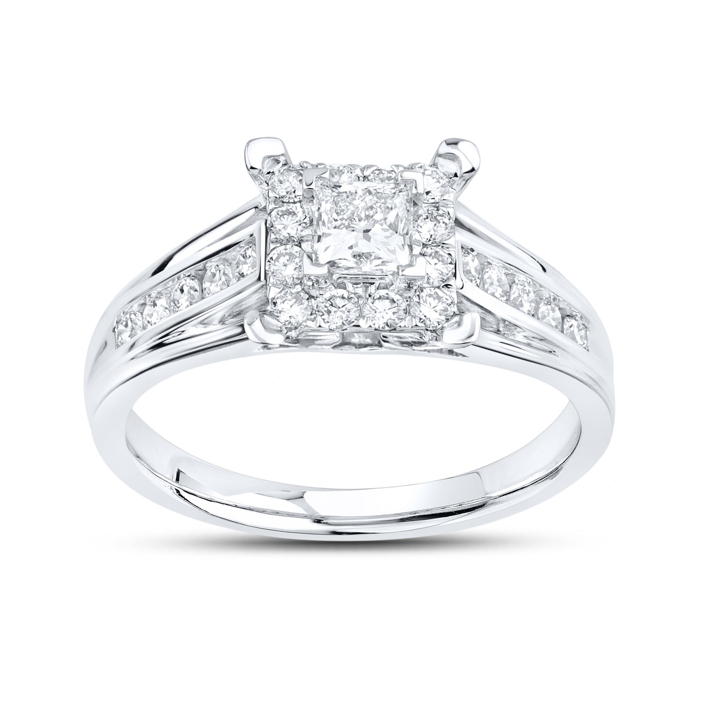 14kt White Gold 0.91 CTW  Lab Diamond Bridal Ring Set