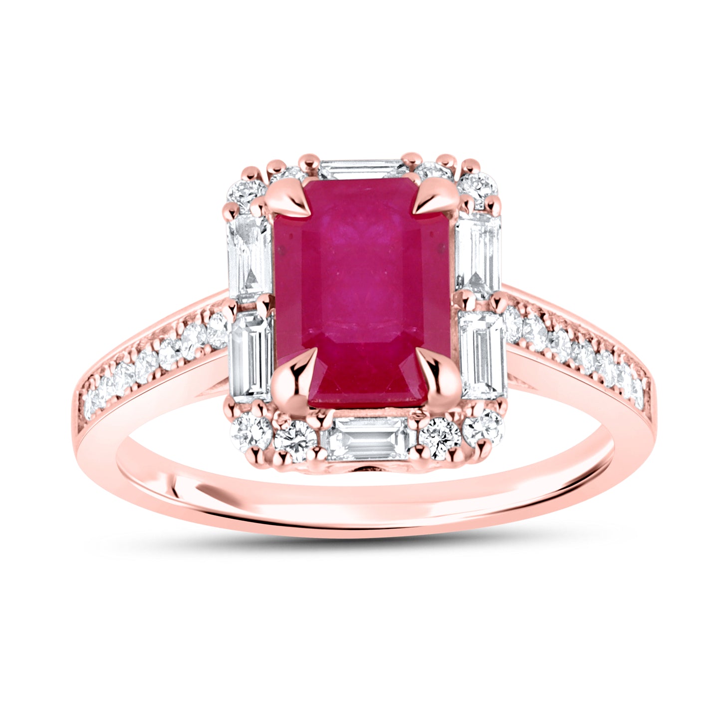 14kt Rose Gold 0.54 CTW Lab Diamond Ring