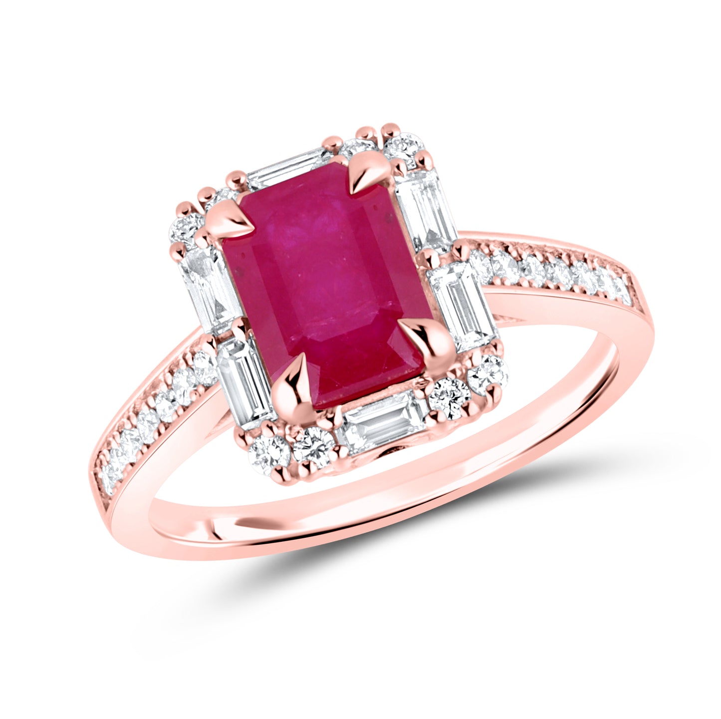 14kt Rose Gold 0.54 CTW Lab Diamond Ring