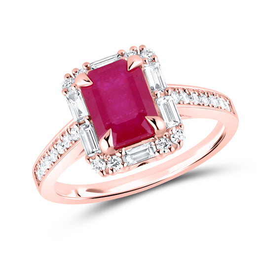 14kt Rose Gold 0.54 CTW Lab Diamond Ring