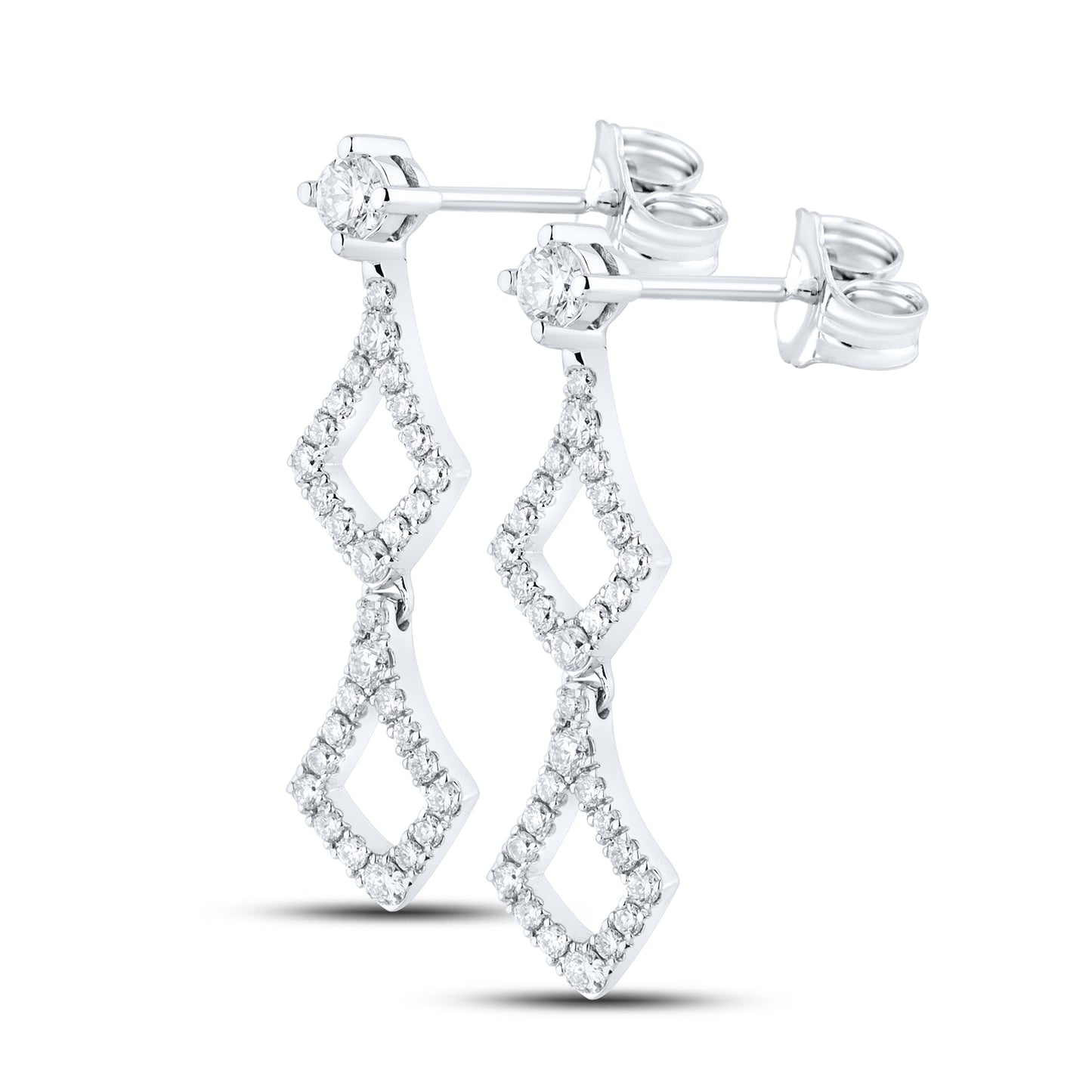 14kt White Gold 0.60 CTW Lab Diamond Earrings