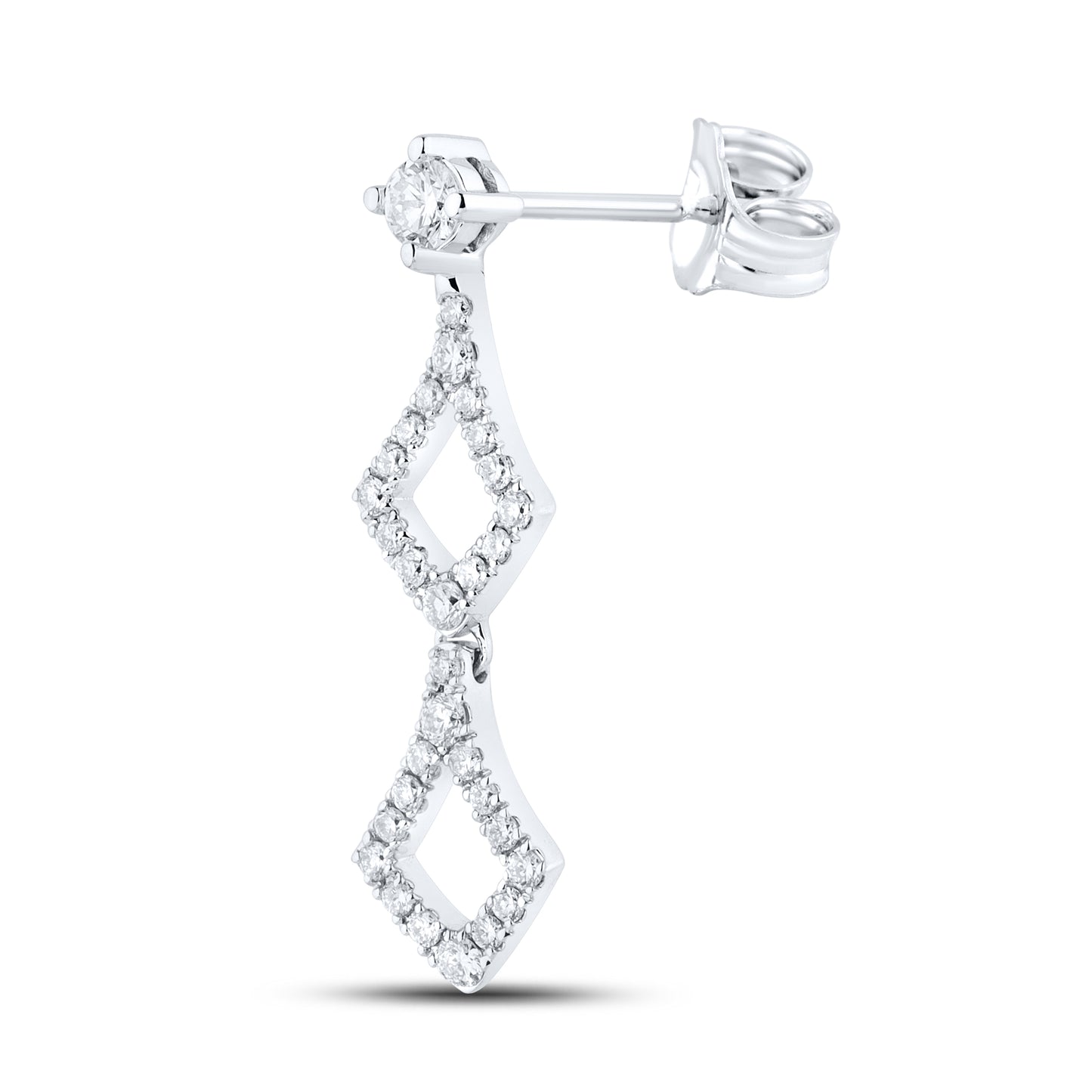 14kt White Gold 0.60 CTW Lab Diamond Earrings